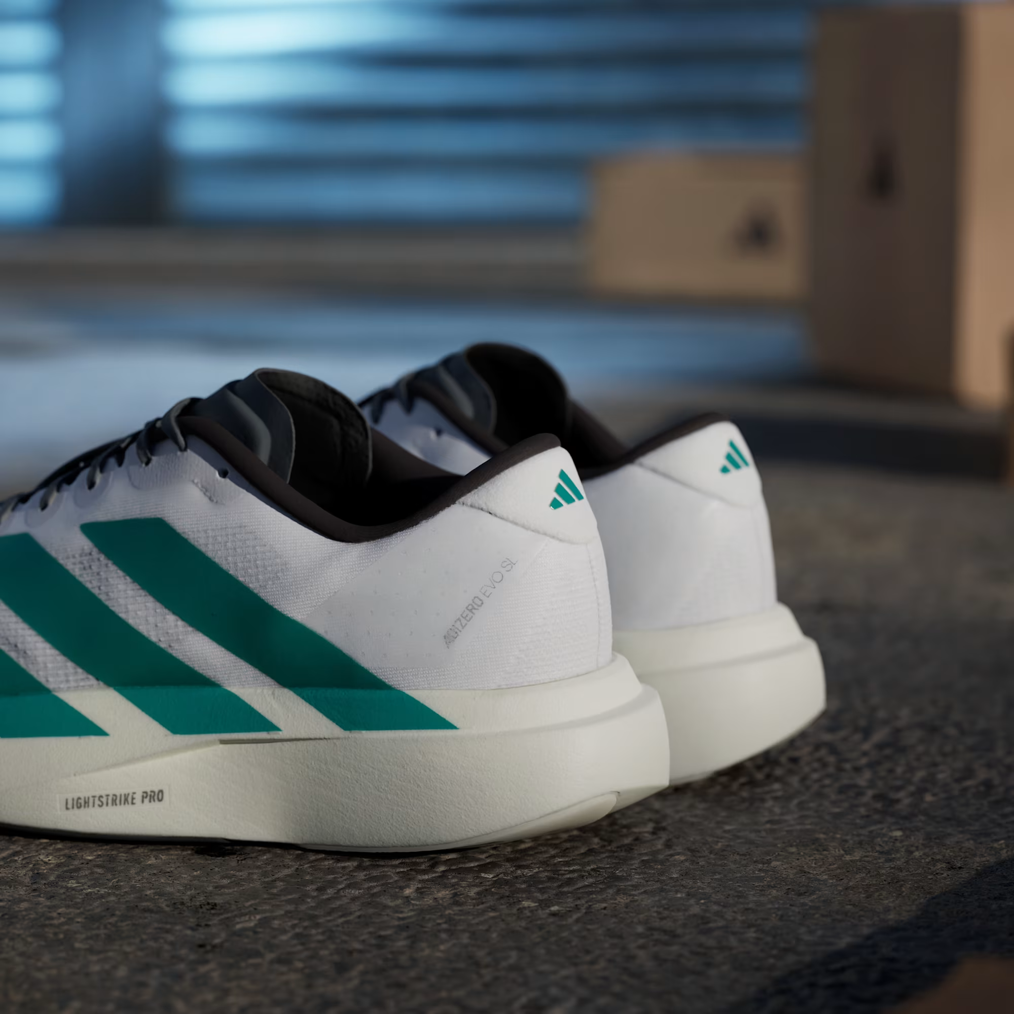 Adidas Adizero Evo SL 'Cloud White/Pure Teal/Grey Four'