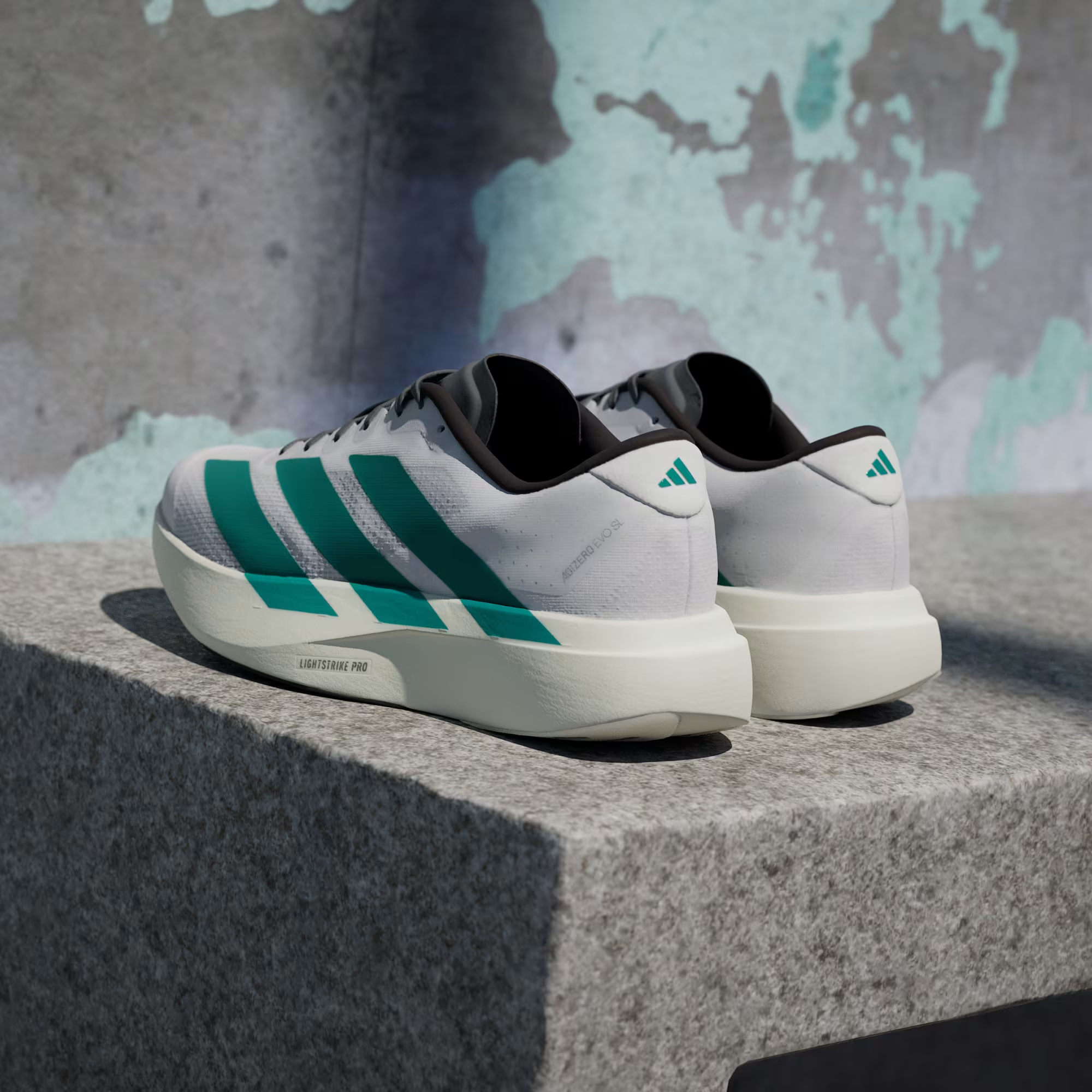 Adidas Adizero Evo SL 'Cloud White/Pure Teal/Grey Four'