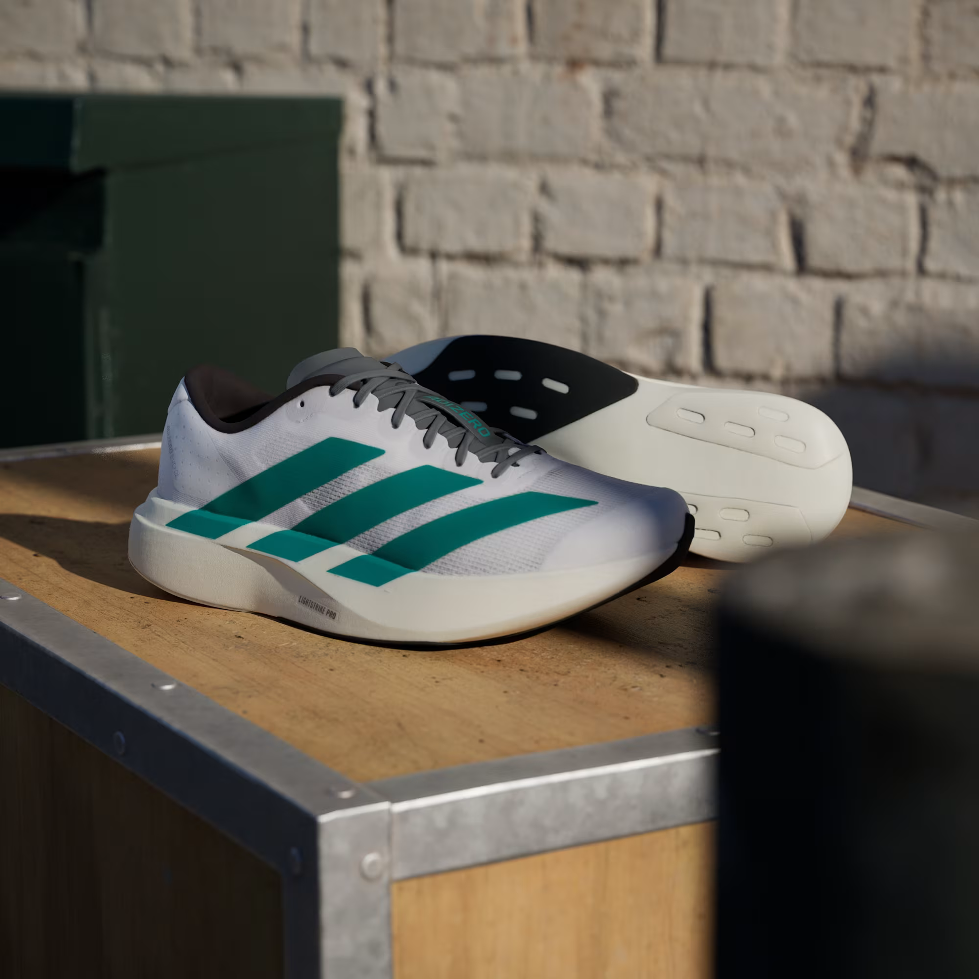 Adidas Adizero Evo SL 'Cloud White/Pure Teal/Grey Four'