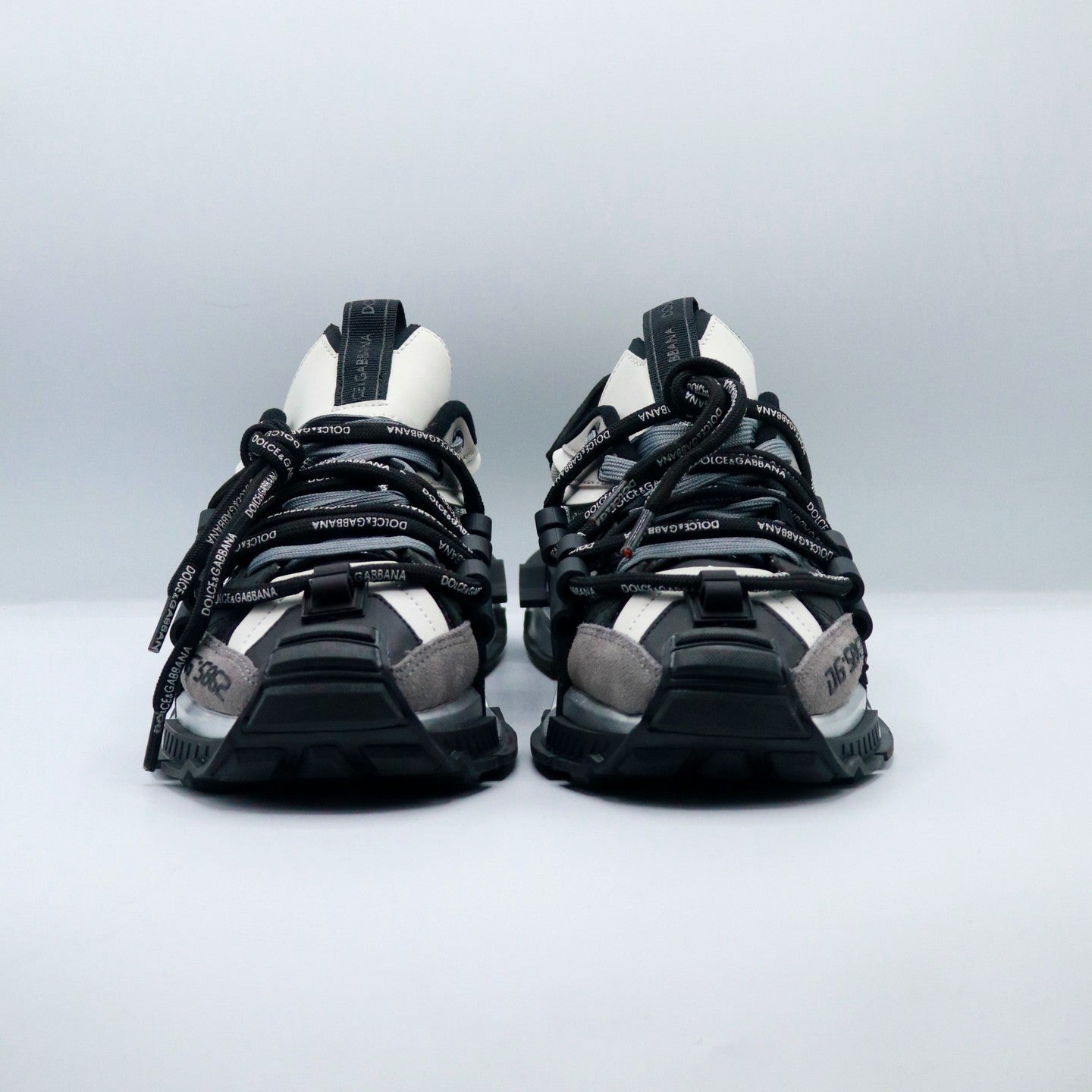 D&G Mixed Materials Space Sneaker 'Black/Silver'