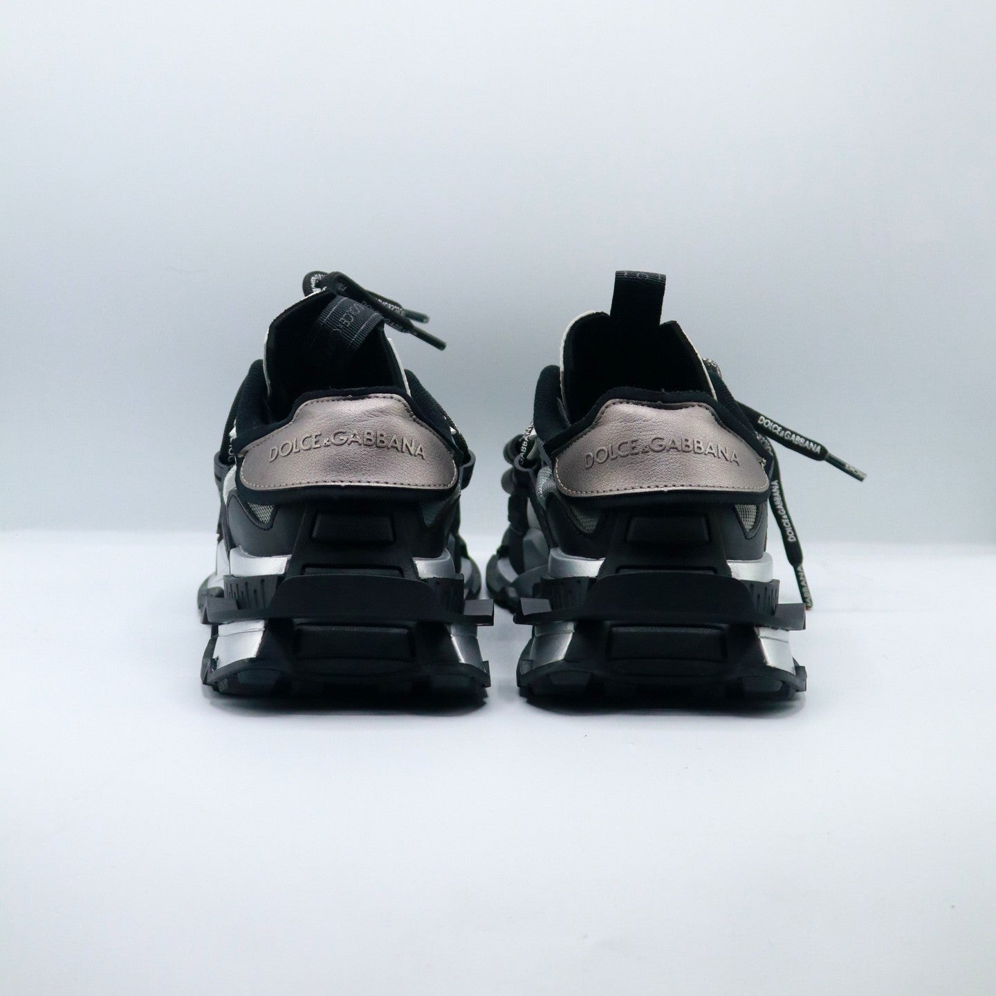 D&G Mixed Materials Space Sneaker 'Black/Silver'