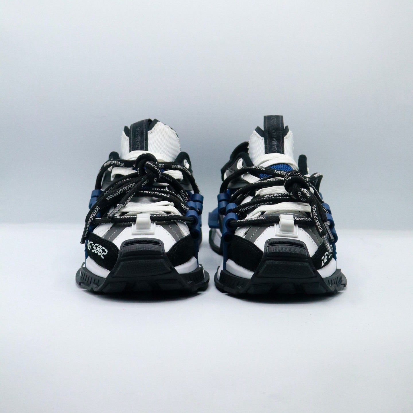 D&G Mixed Materials Space Sneaker 'Blue/Silver'