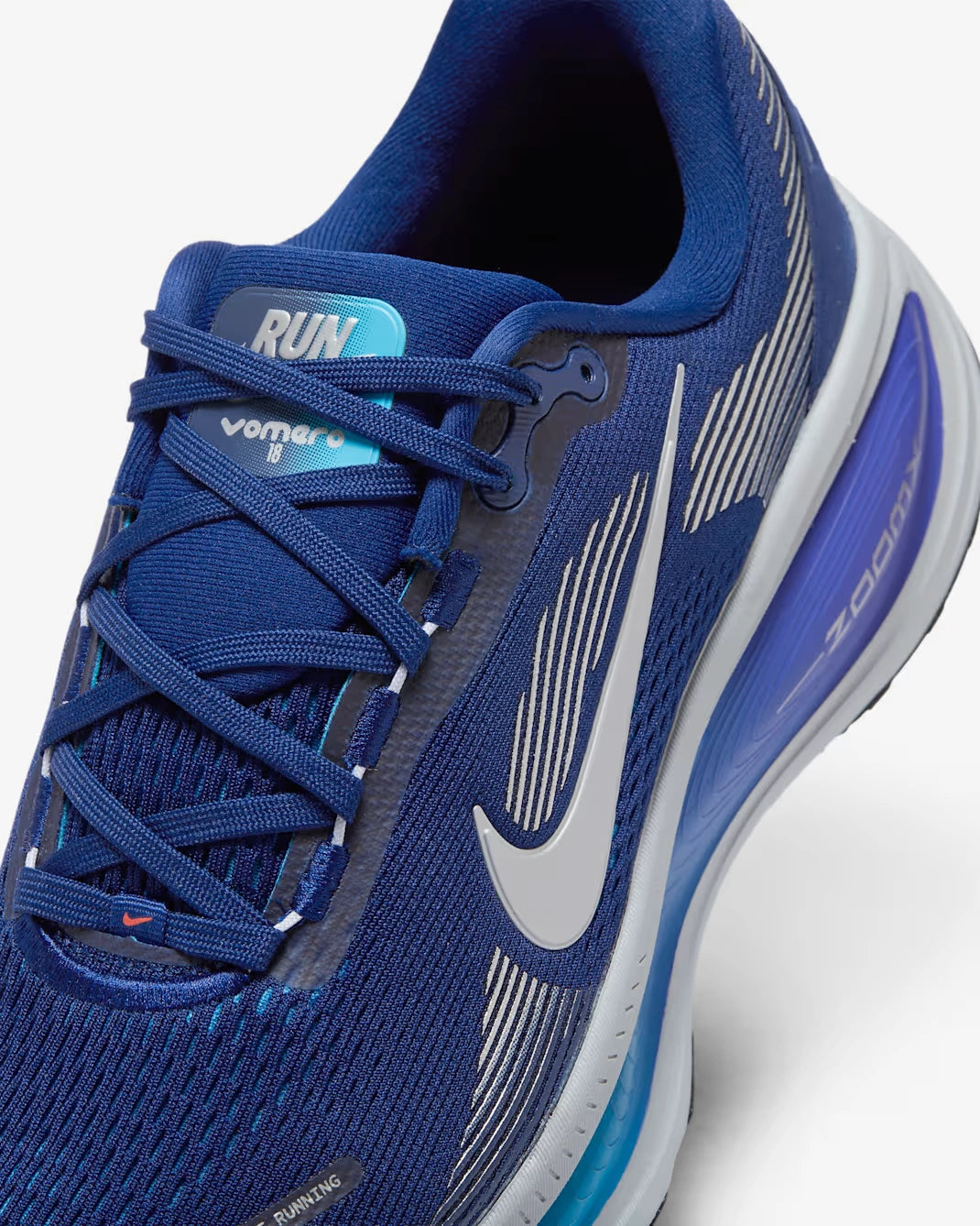 Nike Vomero 18 'Blue Void/Blue Lightning/Bright Crimson/Metallic Silver'